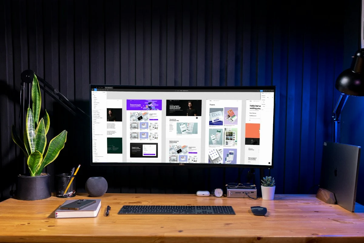 Product workspace laptop and notebook showcasing latest features