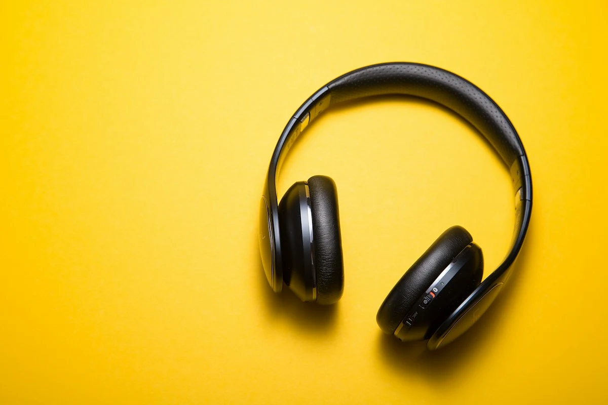 Studio audio monitor headphones and evaluation testing equipment