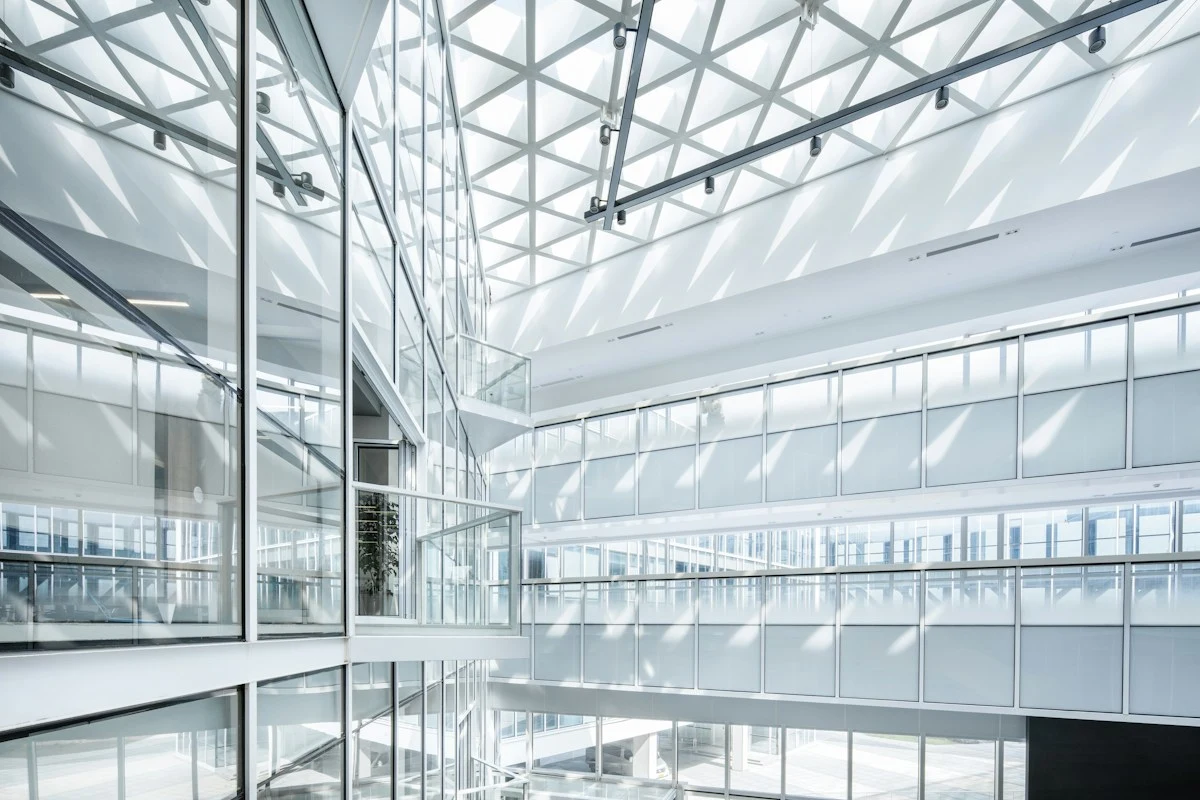 Modern corporate office architecture and meeting space